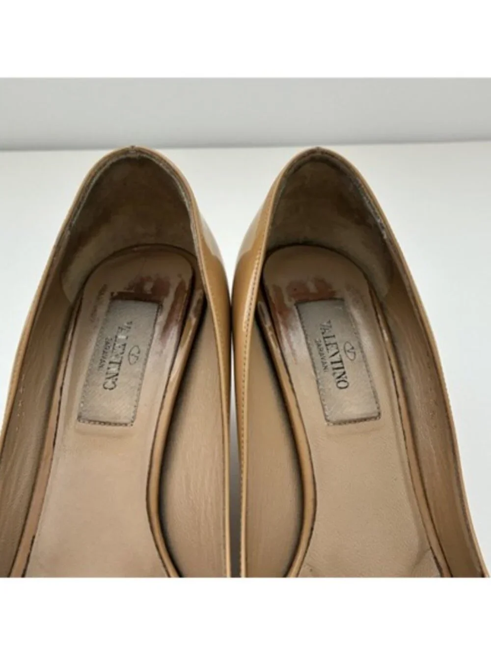 Valentino Garavani Patent Couture Bow Peep Toe Pumps
